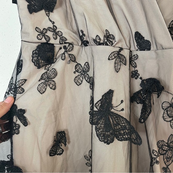 NWT 1950s Dress Vintage Elegant Butterfly Lace Cocktail Party Midi Dress Formal - Picture 5 of 13
